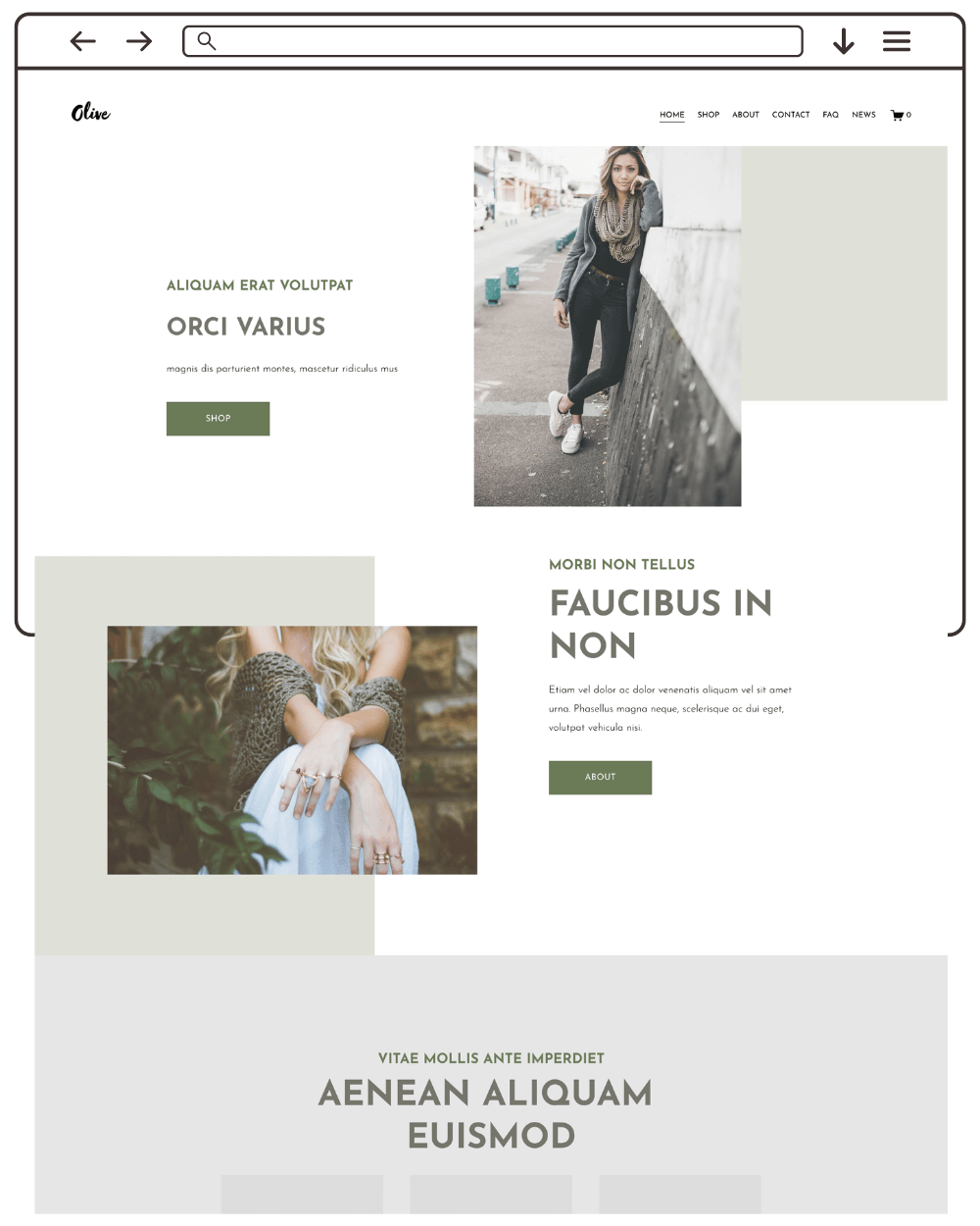 Olive Squarespace Template